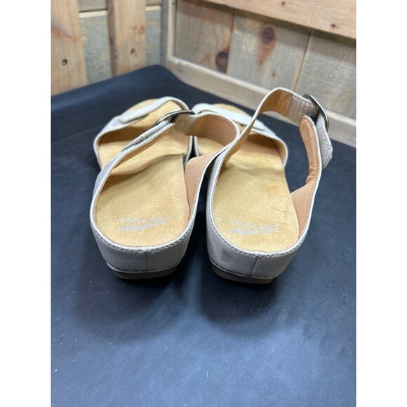 Dansko Womens Leather Sandals EU 41 US 10.5-11 Beige Slip On - Picture 5 of 9